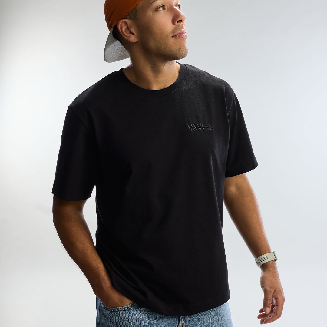 T-shirt Bitcoin WeWill+ Black Privacy – vista frontale in Nero