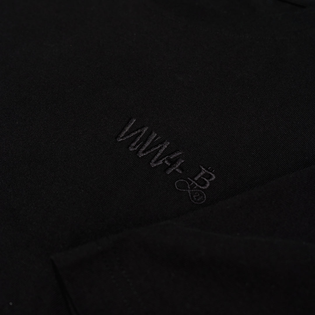 T-shirt Bitcoin WeWill+ Black Privacy – vista frontale foto prodotto in Nero