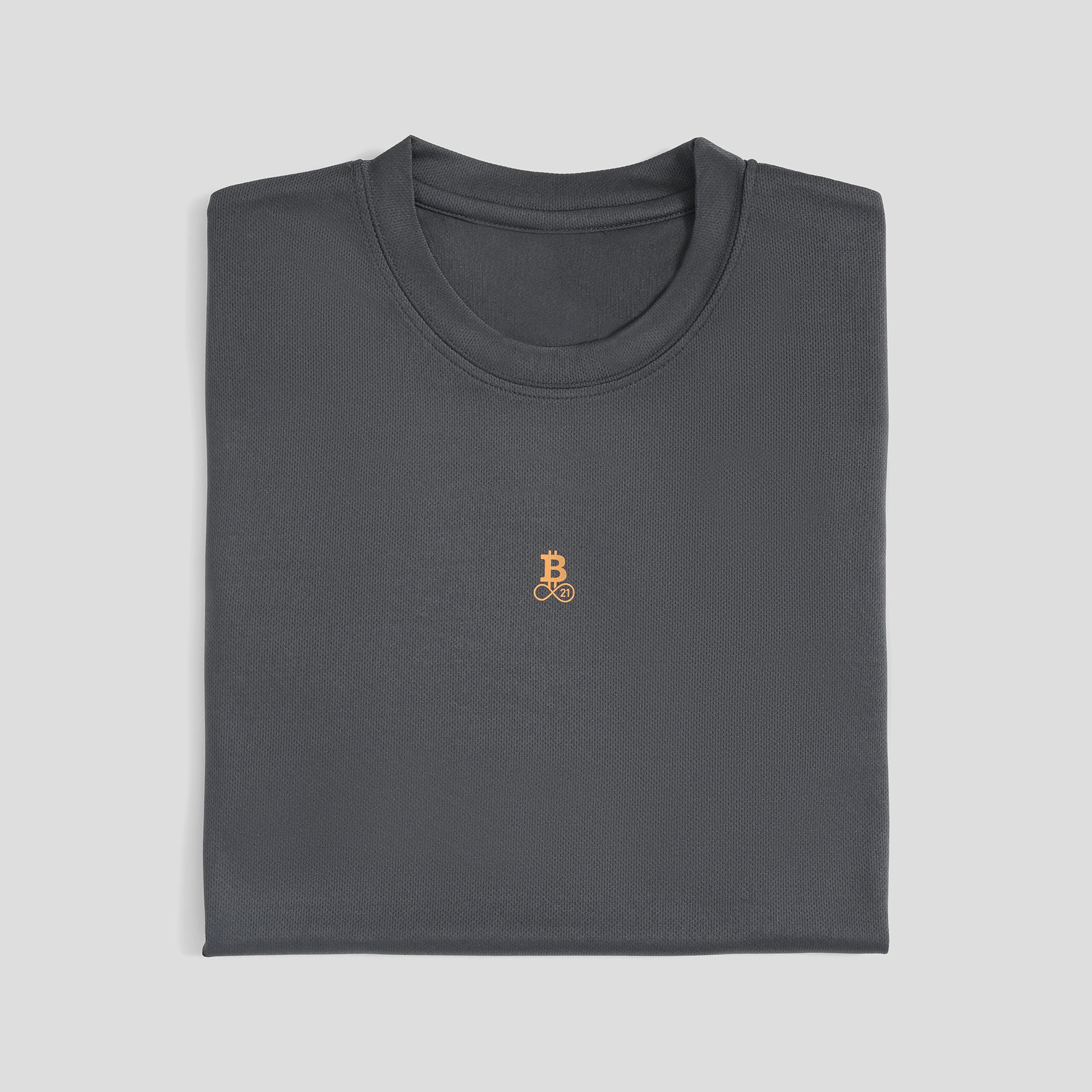 Maglia sportiva Bitcoin - Running Bitcoin in grigio ideale per sport e tempo libero attivo.
