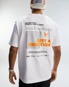 WeWill+ Bitcoin21 T-Shirt weiss, Detail mit ton-in-ton Privacy-Stickerei
