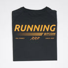 Camiseta de running Bitcoin - Running Bitcoin en Negro tendido estampado espalda