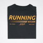 Bitcoin Laufshirt - Running Bitcoin in Schwarz Legeware Rückenprint