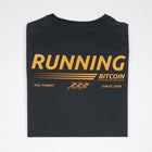 Bitcoin Laufshirt - Running Bitcoin in Schwarz Legeware Rückenprint