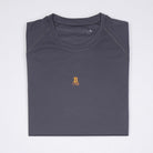 Bitcoin Laufshirt - Running Bitcoin in Dunkelgrau Legeware Vorderseite