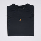 Camiseta de running Bitcoin - Running Bitcoin en Negro tendido vista frontal