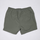 Costume da bagno Bitcoin da uomo con logo ricamato in Khaki stesa vista posteriore