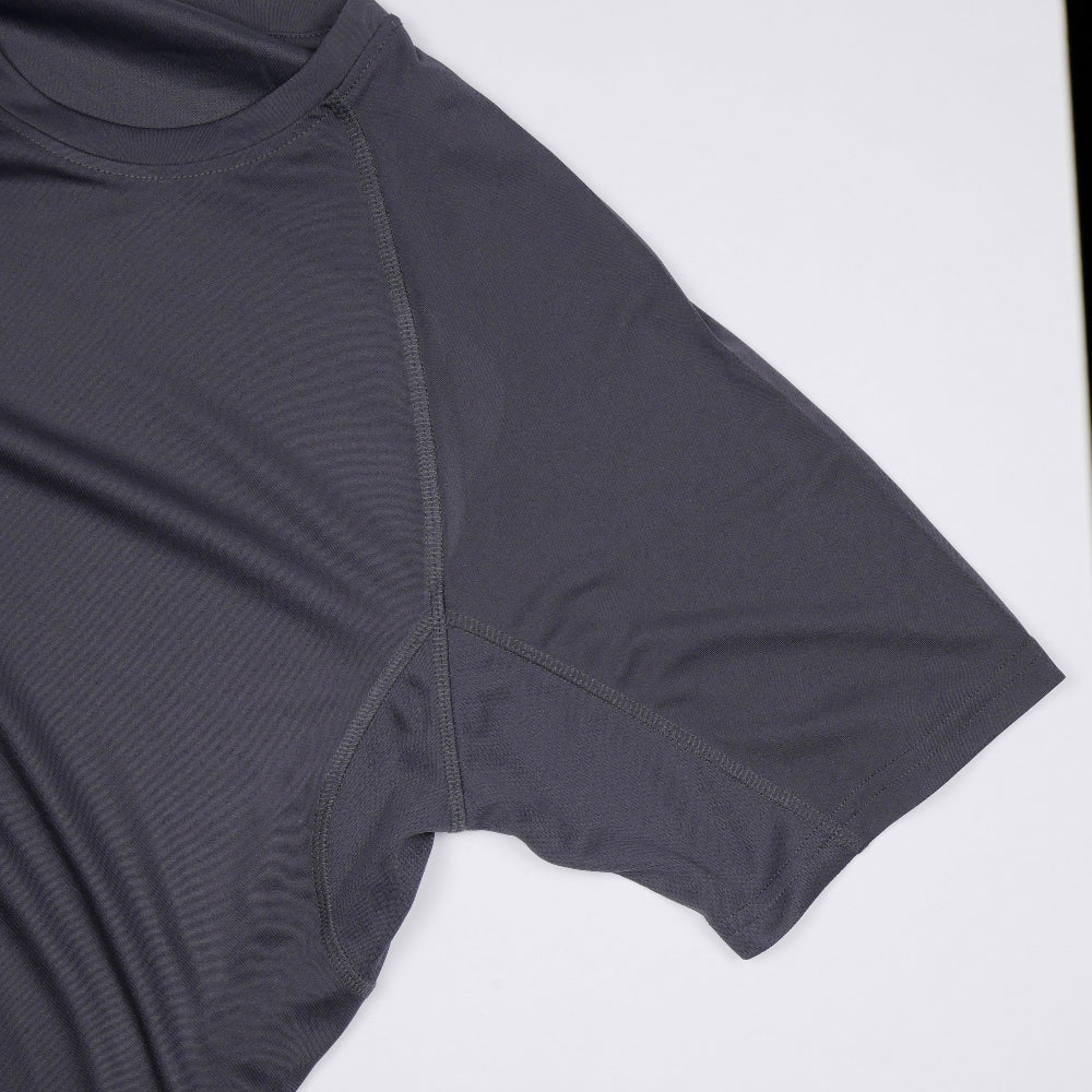 Camiseta de running Bitcoin - Running Bitcoin en Gris oscuro tendido vista detalle