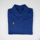 Bitcoin Worker Jacket in Washed Indigo – GOTS-Bio-Baumwoll-Twill mit gesticktem Bitcoin21-Logo