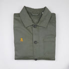 Bitcoin Worker Jacket in Washed Organic Khaki – GOTS-Bio-Baumwoll-Twill mit gesticktem Bitcoin21-Logo