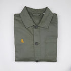 Bitcoin Worker Jacket in Washed Organic Khaki – GOTS-Bio-Baumwoll-Twill mit gesticktem Bitcoin21-Logo