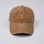 Washed Bitcoin Cap aus Bio-Baumwolle in Beige Front Studio
