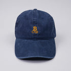 Washed Bitcoin Cap aus Bio-Baumwolle in Blau Front Studio