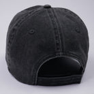 Washed Bitcoin Cap schwarz, Rueckansicht mit verstellbarem Verschluss