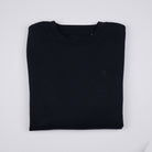 Bitcoin Sweatshirt Privacy in Schwarz, gefaltet von vorn mit Ton in Ton gesticktem Bitcoin21-Logo