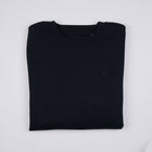 Bitcoin Sweatshirt Privacy in Schwarz, gefaltet von vorn mit Ton in Ton gesticktem Bitcoin21-Logo