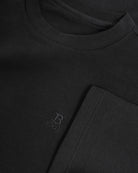 Camiseta Bitcoin oversize Privacy - Negro para hombre de algodón pesado, detalle del cuello redondo, manga y logo Bitcoin21 bordado tono sobre tono