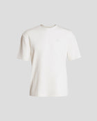 Bitcoin Oversized T-Shirt Privacy - Off-White für Herren aus schwerer Bio Baumwolle mit ton in ton gesticktem Bitcoin21 Logo, freigestelltes Oversized T Shirt vor hellem Hintergrund