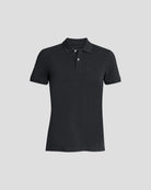 Polo Bitcoin Privacy - Negro para hombre de algodón con logo Bitcoin21 bordado tono sobre tono, polo clásica ligeramente inclinada recortada sobre fondo claro