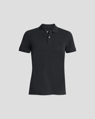 Polo Bitcoin Privacy - Negro para hombre de algodón con logo Bitcoin21 bordado tono sobre tono, polo clásica ligeramente inclinada recortada sobre fondo claro