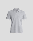Bitcoin Poloshirt Privacy - Grey für Herren aus Bio Baumwolle mit ton in ton gesticktem Bitcoin21 Logo, klassisches Poloshirt freigestellt vor hellem Hintergrund