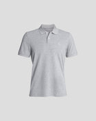 Bitcoin Poloshirt Privacy - Grey für Herren aus Bio Baumwolle mit ton in ton gesticktem Bitcoin21 Logo, klassisches Poloshirt freigestellt vor hellem Hintergrund